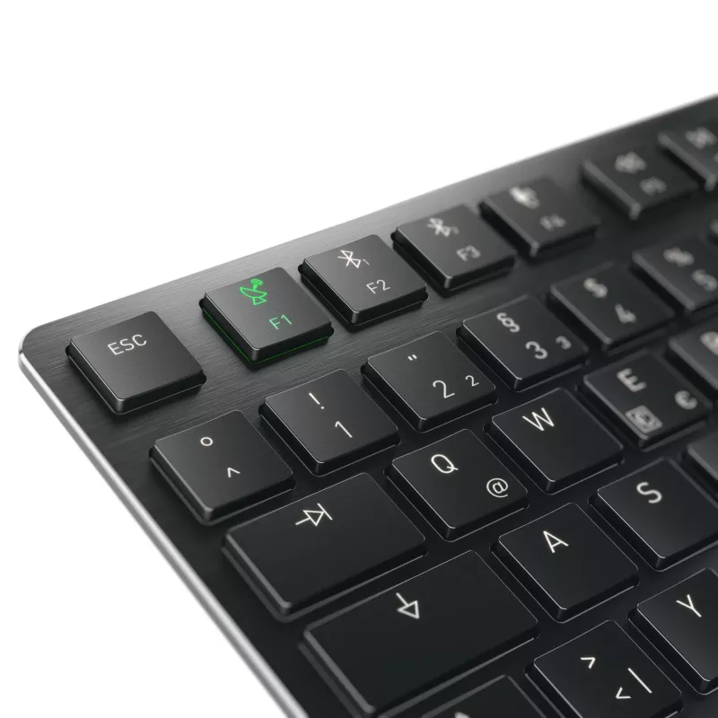 CHERRY KW X ULP 2.0 MINI tastatūra Mājai/Birojam USB + RF bezvadu + Bluetooth QWERTZ vācu melna