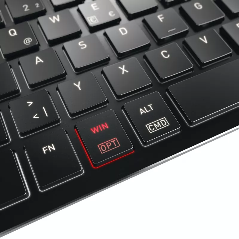 CHERRY KW X ULP 2.0 MINI tastatūra Mājai/Birojam USB + RF bezvadu + Bluetooth QWERTZ vācu melna