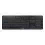 CHERRY Stream Ultimate tastatūra Mājai/Birojam USB + RF bezvadu + Bluetooth QWERTZ vācu Melna