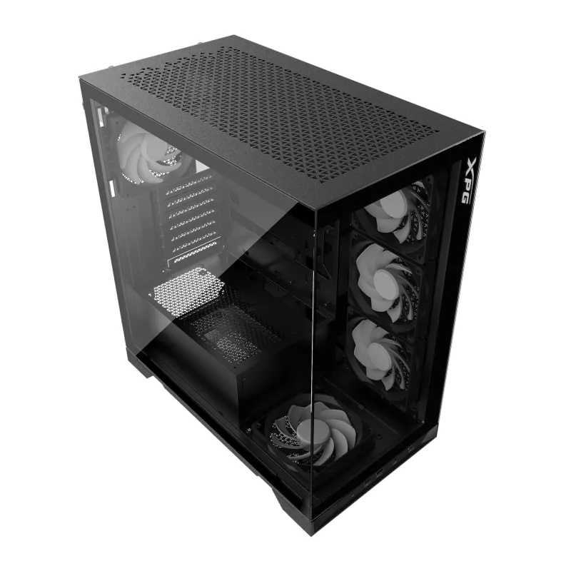 XPG INVADER X Mid-Tower Melns, Midi Tower, PC, Melns, ATX, micro ATX, Mini-ITX, SPCC, 17.5 cm