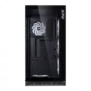 XPG INVADER X BTF MID-TOWER-CASE Black, Midi Tower, PC, Black, ATX, micro ATX, Mini-ATX, SPCC, Tempered glass, 17.5 cm