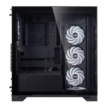 XPG INVADER X BTF MID-TOWER-CASE Black, Midi Tower, PC, Black, ATX, micro ATX, Mini-ATX, SPCC, Tempered glass, 17.5 cm