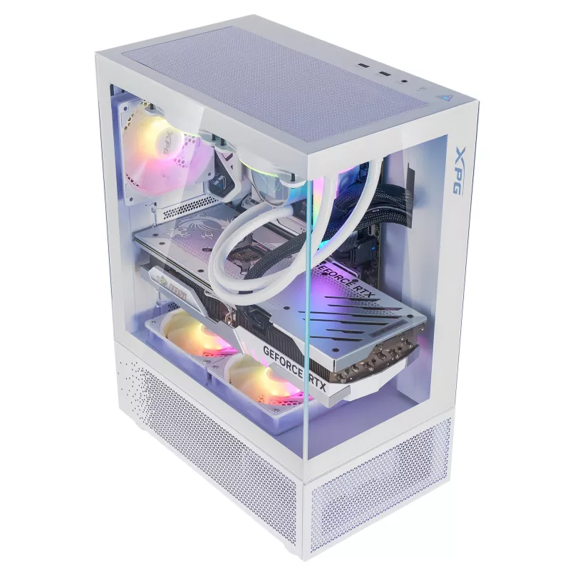 XPG INVADER X MINI KOMPAKTAIS MID-TOWER KORPUSS balta, Midi Tower, PC, Balts, ATX, micro ATX, Mini-ITX, SPCC, 16,6 cm