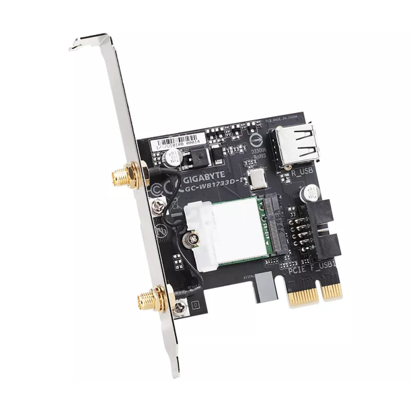 GIGABYTE GC-WB1733D-I tīkla karte iekšējā WLAN / Bluetooth 1733 Mbit/s