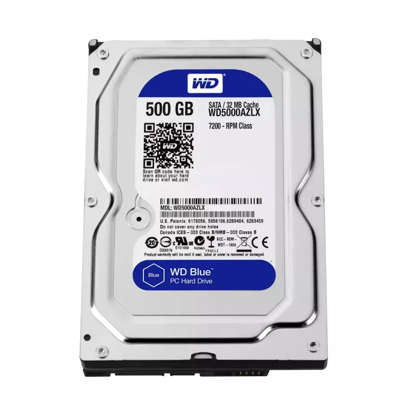 WESTERN DIGITAL cietais disks - Wd Blue WD5000AZLX - 500GB - SATA 3.5in - 7200rpm - 32MB buferis