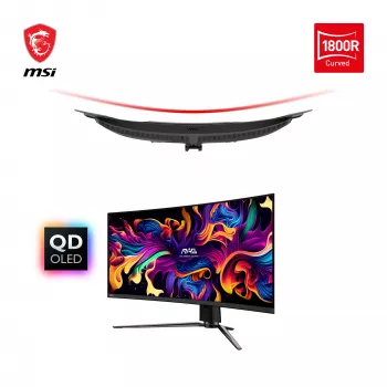 MSI MAG 341CQPDE QD-OLED datora monitors 86,4 cm (34 colli) 3440 x 1440 pikseļi UltraWide Quad HD Melns