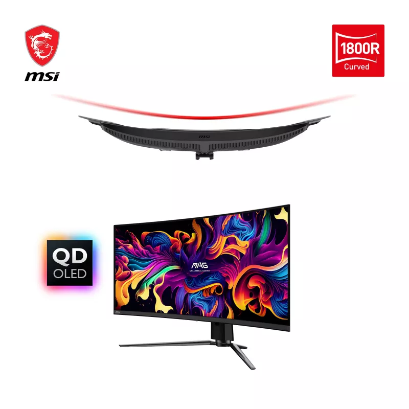 MSI MAG 341CQPDE QD-OLED datora monitors 86,4 cm (34 colli) 3440 x 1440 pikseļi UltraWide Quad HD Melns
