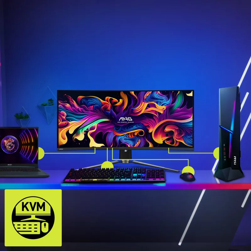 MSI MAG 341CQPDE QD-OLED datora monitors 86,4 cm (34 colli) 3440 x 1440 pikseļi UltraWide Quad HD Melns