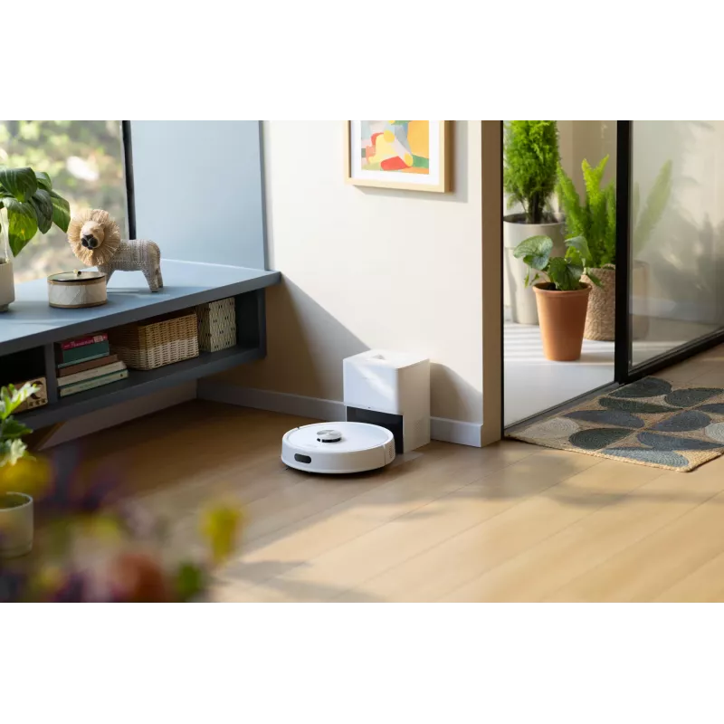 Robot vacuum Roborock Q7 TF+ — bez maisiņa, LiDAR navigācija, mitrā slaucīšana, automātiskā bāzes stacija (uzlāde un putekļu savākšana), balta