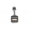 DIGITUS USB 2.0 adaptera kabelis, OTG, tips mini B - A V/M, 20cm USB 2.0 saderīgs melns