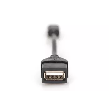 DIGITUS USB 2.0 adaptera kabelis, OTG, tips mini B - A V/M, 20cm USB 2.0 saderīgs melns