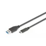 DIGITUS ASSMANN USB Type-C savienojuma kabelis, C tipa uz A M/M, 1m Super Speed melns
