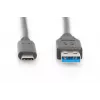 DIGITUS ASSMANN USB Type-C savienojuma kabelis, C tipa uz A M/M, 1m Super Speed melns