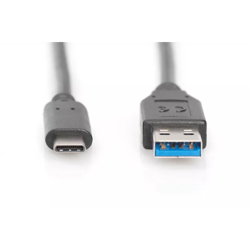 DIGITUS ASSMANN USB Type-C savienojuma kabelis, C tipa uz A M/M, 1m Super Speed melns