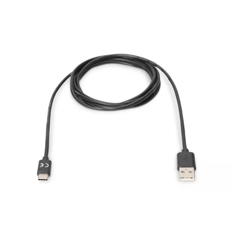 DIGITUS ASSMANN USB Type-C savienojuma kabelis, C tipa uz A M/M, 1m Super Speed melns