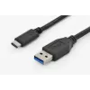 DIGITUS ASSMANN USB Type-C savienojuma kabelis, C tipa uz A M/M, 1m Super Speed melns