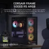 PC korpuss CORSAIR FRAME 5000D RS ARGB Midi Tower Melns — ATX, atbalsta 3x140mm priekšējos ventilatorus, 2.5/3.5 collu diskus