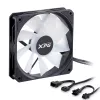 XPG VENTO R 120 ARGB PWM Melns, ventilators, 12 cm, 300 RPM, 1600 RPM, melns