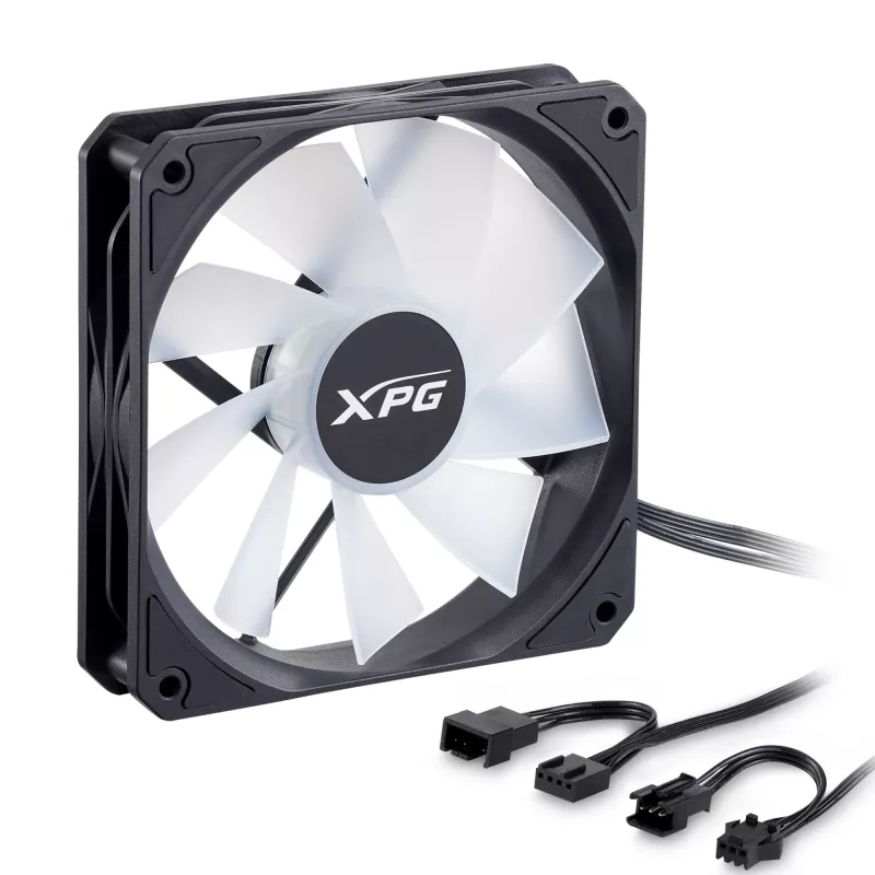 XPG VENTO R 120 ARGB PWM Melns, ventilators, 12 cm, 300 RPM, 1600 RPM, melns