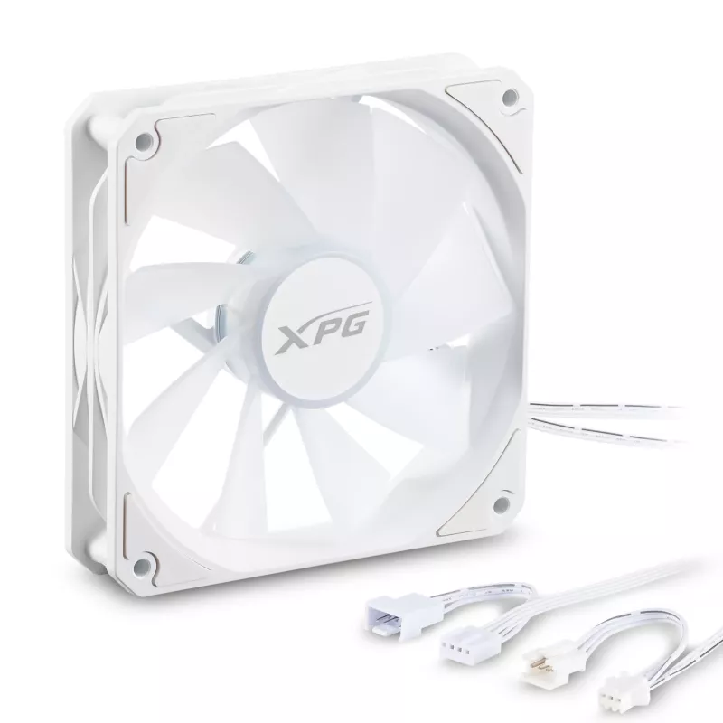 XPG VENTO R 120 ARGB PWM balta, ventilators, 12 cm, 300 RPM, 1600 RPM, balta