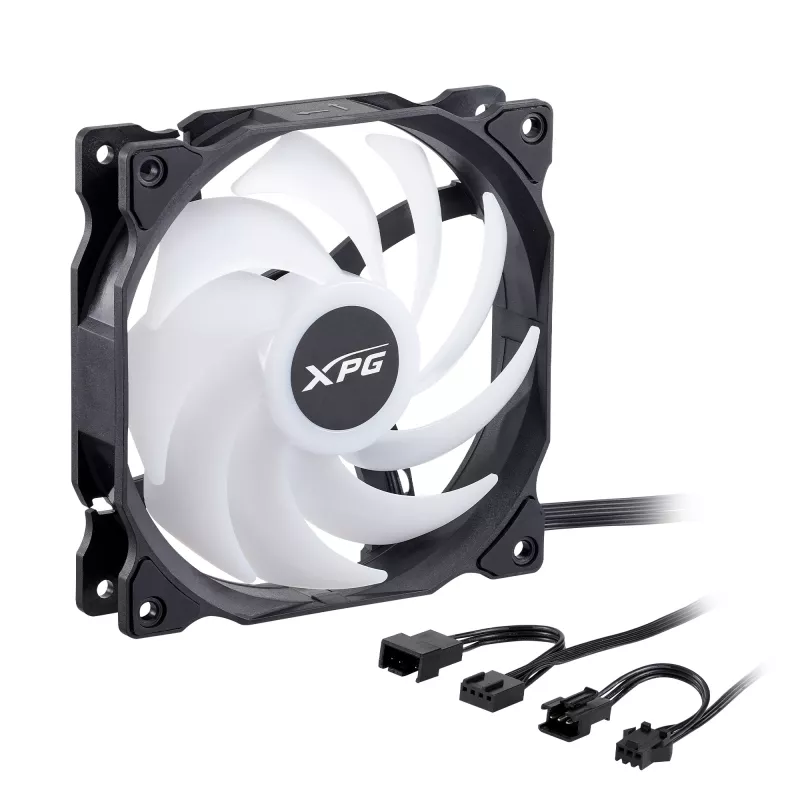 XPG VENTO 120 ARGB PWM melns, Ventilators, 12 cm, 300 RPM, 1850 RPM, melns