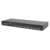 DIGITUS Modularizēta 43,2 cm (17 collu) TFT konsole ar 8 portu KVM RAL 9005 melna - Qwerty US