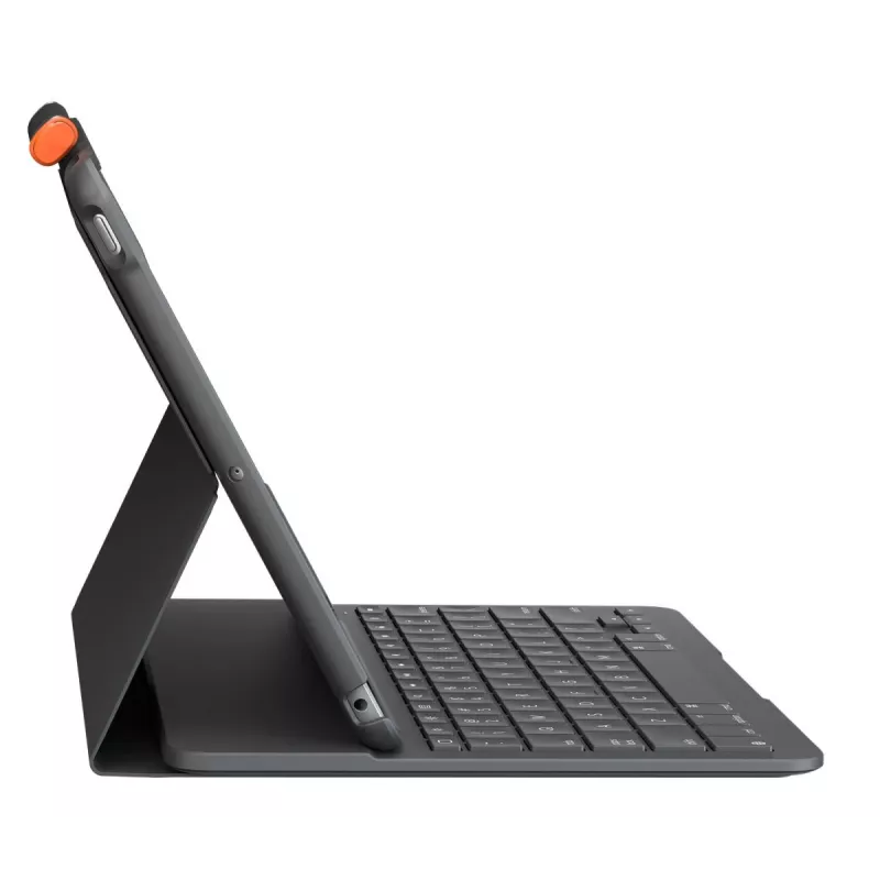 LOGITECH Slim Folio iPad 7. paaudzei, grafīts, QWERTZ vācu