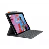 LOGITECH Slim Folio iPad 7. paaudzei, grafīts, QWERTZ vācu