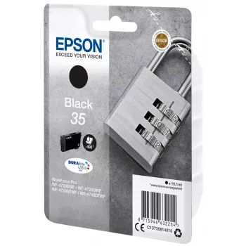 Kasetne Epson 35 WF-4720 WF-4720DWF WF-4725DWF WF-4730 WF-4730DTWF WF-4740 WF-4740DTWF Melna