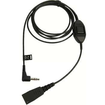 Jabra QD uz 3,5 mm ar atbildes pogu Alcatel, kabelis, melns