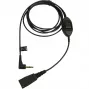 Jabra QD uz 3,5 mm ar atbildes pogu Alcatel, kabelis, melns