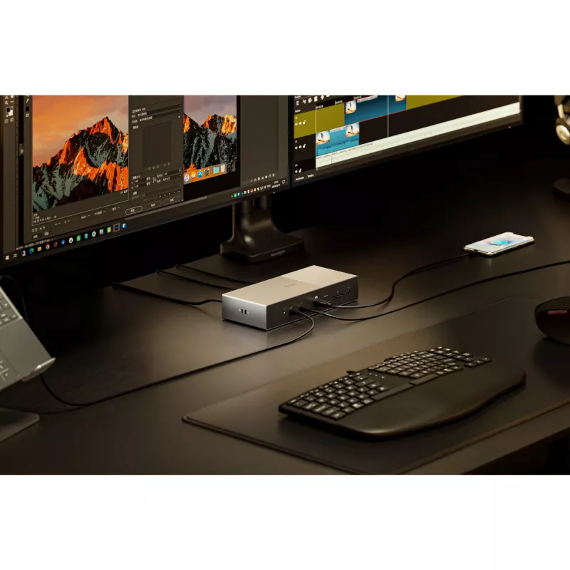 Kensington SD5000T5 EQ Thunderbolt 5 Triple 4K dokstacija ar 140W PD — Windows/macOS