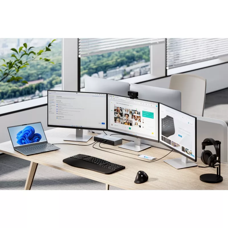 Kensington SD5000T5 EQ Thunderbolt 5 Triple 4K dokstacija ar 140W PD — Windows/macOS