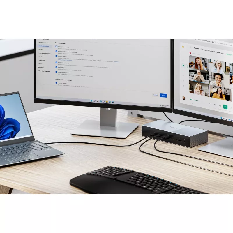 Kensington SD5000T5 EQ Thunderbolt 5 Triple 4K dokstacija ar 140W PD — Windows/macOS