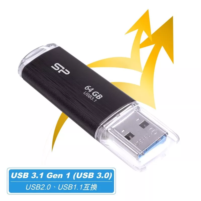 SILICON POWER USB zibatmiņa - 64GB Silicon Power USB3.2 B02 Melna