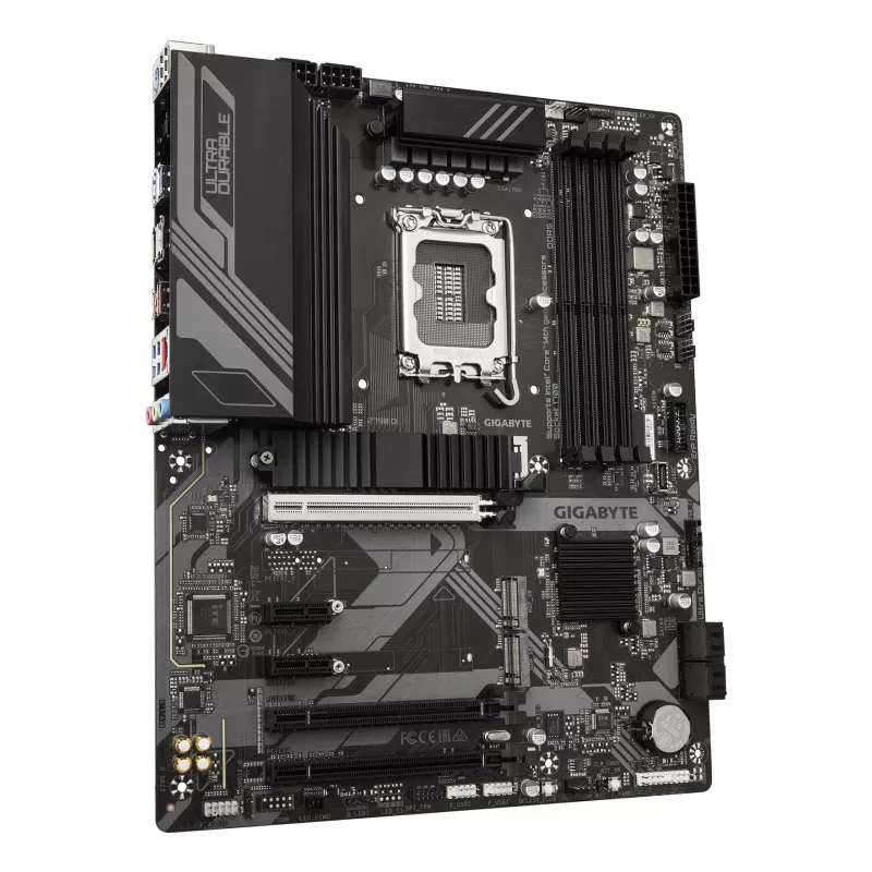 GIGABYTE Z790 D mātesplate - atbalsta Intel Core 14. paaudzes CPU, 12+1+1 fāžu digitālais VRM, līdz 7600MHz DDR5 (OC), 3xPCIe 4.0 M.2, 2.5GbE LAN, USB 3.2 Gen 2