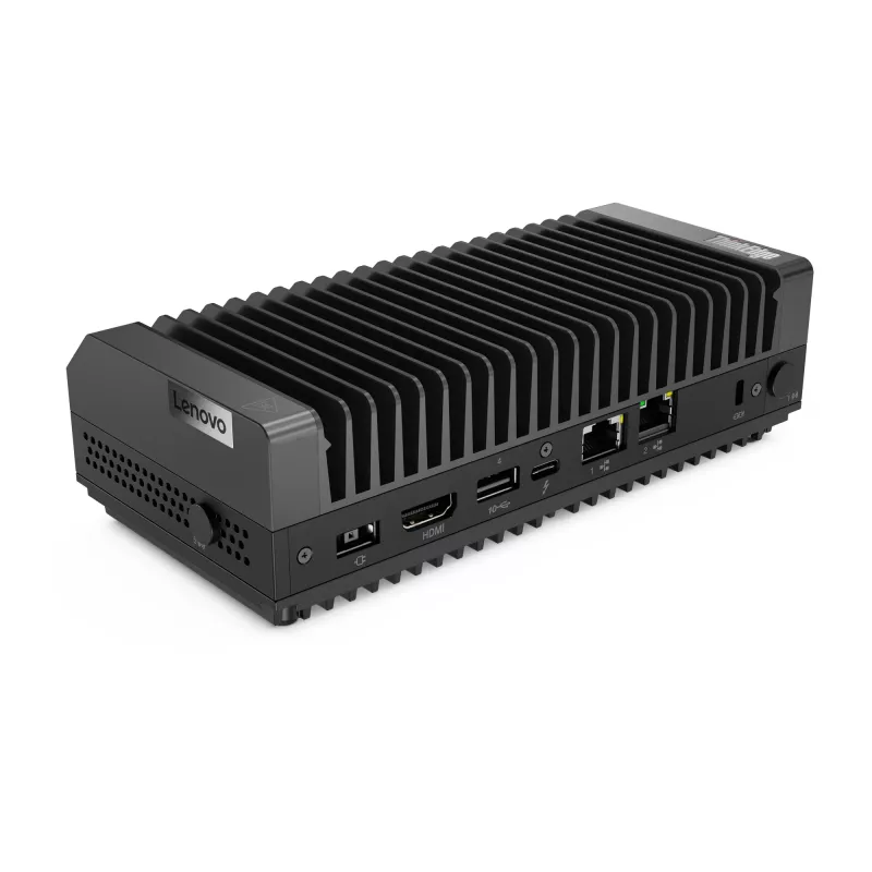 Mini dators Lenovo ThinkEdge SE30 Intel Celeron 6305E 1.8 GHz, 8 GB DDR4, 256 GB SSD, Windows 11 IoT Enterprise, Melns