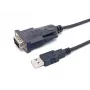 Equip USB-A uz seriālo (DB9) kabelis, M/M 1,5m, melns, 1,5 m, USB Type-A, DB-9, vīrišķais, vīrišķais
