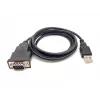 Equip USB-A uz seriālo (DB9) kabelis, M/M 1,5m, melns, 1,5 m, USB Type-A, DB-9, vīrišķais, vīrišķais