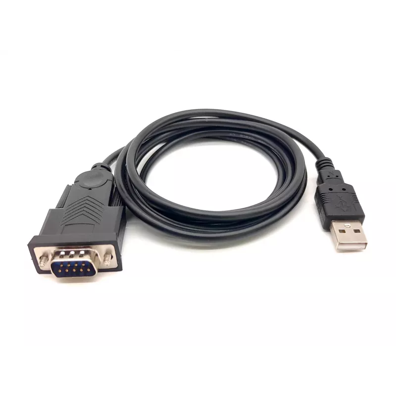 Equip USB-A uz seriālo (DB9) kabelis, M/M 1,5m, melns, 1,5 m, USB Type-A, DB-9, vīrišķais, vīrišķais