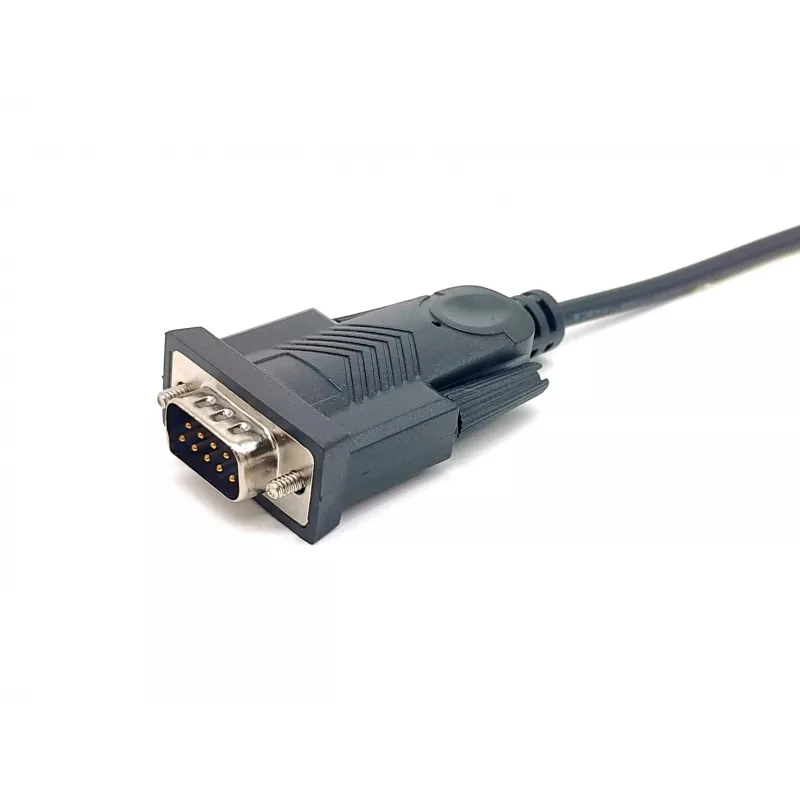 Equip USB-A uz seriālo (DB9) kabelis, M/M 1,5m, melns, 1,5 m, USB Type-A, DB-9, vīrišķais, vīrišķais