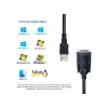 Equip USB-A uz seriālo (DB9) kabelis, M/M 1,5m, melns, 1,5 m, USB Type-A, DB-9, vīrišķais, vīrišķais