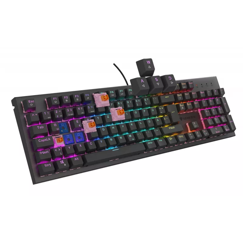 GENESIS NKG-2179 tastatūra Spēlēm USB QWERTZ vācu Melna