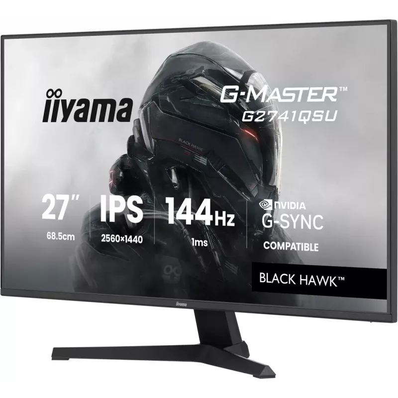 iiyama G-MASTER G2741QSU-B1 datora monitors 68,6 cm (27 colli) 2560 x 1440 pikseļi 4K Ultra HD QLED Melns