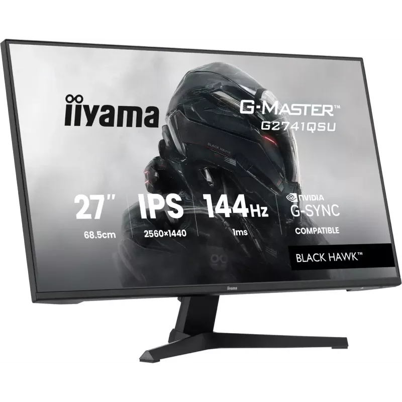 iiyama G-MASTER G2741QSU-B1 datora monitors 68,6 cm (27 colli) 2560 x 1440 pikseļi 4K Ultra HD QLED Melns