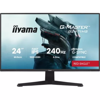 iiyama G-MASTER G2471HS-B1 datora monitors 60,5 cm (23,8 colli) 1920 x 1080 pikseļi Full HD Melns