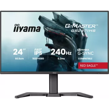 iiyama G-MASTER GB2471HS-B1 datora monitors 60,5 cm (23,8 collas) 1920 x 1080 pikseļi Full HD Melns