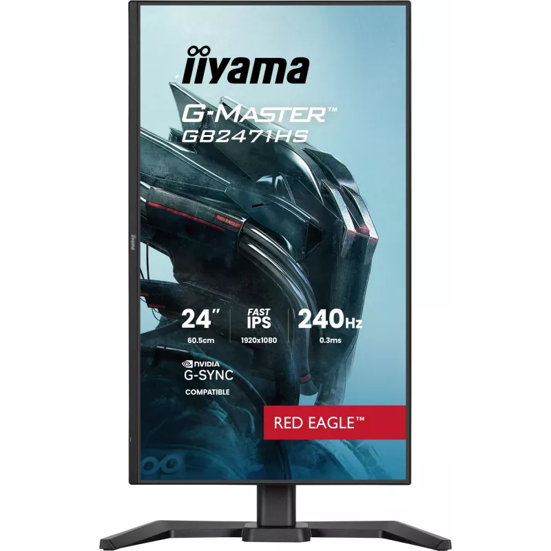 iiyama G-MASTER GB2471HS-B1 datora monitors 60,5 cm (23,8 collas) 1920 x 1080 pikseļi Full HD Melns