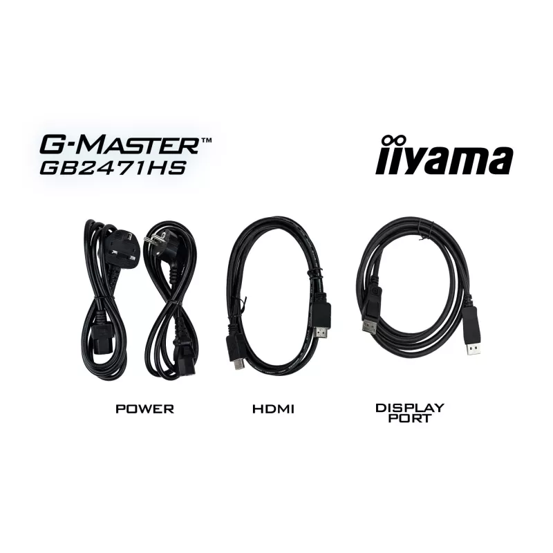 iiyama G-MASTER GB2471HS-B1 datora monitors 60,5 cm (23,8 collas) 1920 x 1080 pikseļi Full HD Melns