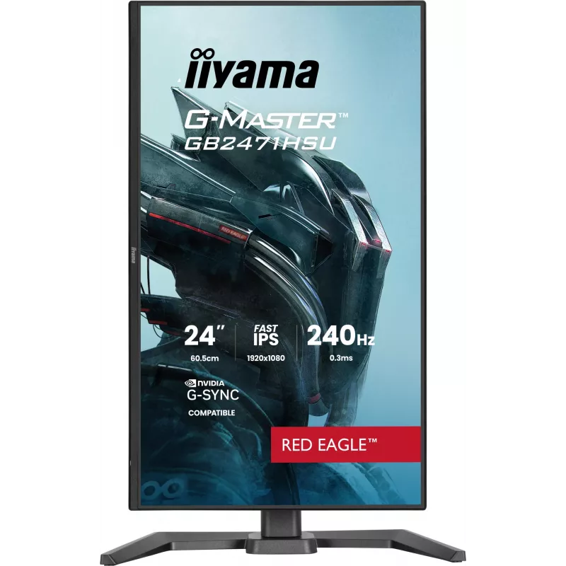 iiyama G-MASTER GB2471HSU-B1 datora monitors 60,5 cm (23,8 collu) 1920 x 1080 pikseļi Full HD Melns
